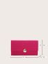 Neon Pink Geometric Embossed Flap Envelope Bag