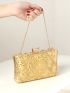 Mini Rhinestone Decor Chain Box Bag