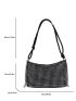 Rhinestone Decor Hobo Bag