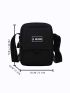 Mini Square Bag Letter Patch Adjustable Strap For Daily