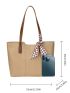 Minimalist Twilly Scarf Decor Shoulder Tote Bag