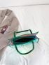 Holographic Shoulder Tote Bag With Inner Pouch, Clear Bag