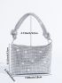 Mini Rhinestone Decor Square Bag