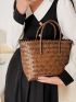 Bow Decor Straw Bag