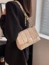 Quilted Flap Chain Square Bag