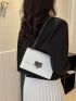 Mini Flap Shoulder Bag White Square Bag For Women