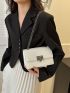 Mini Flap Shoulder Bag White Square Bag For Women