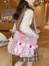 Bow & Flower Decor Functional Backpack