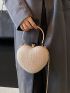 Luxury Handbag Clutch Purses Heart Shape Chain Women Ladies Evening Bag