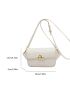 Mini Metal Decor Square Bag White Flap Crossbody Bag