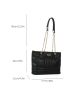 Quilted Shoulder Tote Bag Chain Strap Tote Bag For Women