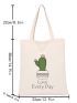 Cactus Graphic Shopper Bag