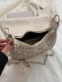 Studded Decor Hobo Bag