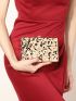 Mini Metallic Geometric Pattern Chain Box Bag