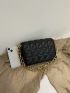 Quilted Flap Chain Square Bag