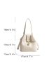 Mini Bucket Bag Crocodile Embossed Metal Decor