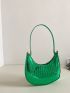 Crocodile Embossed Hobo Bag