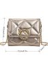 Mini Metallic Quilted Flap Square Bag