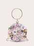 Mini Flower Decor Circle Bag