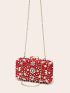 Rhinestone Decor Box Bag