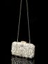 Rhinestone Decor Box Bag