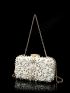 Rhinestone Decor Box Bag