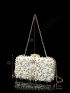 Rhinestone Decor Box Bag