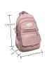 Letter Patch Decor Functional Backpack