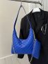 Quilted Detail Chain Hobo Bag With Coin Purse