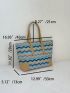 Chevron Pattern Shoulder Tote Bag