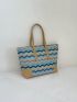 Chevron Pattern Shoulder Tote Bag