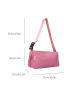 Quilted Bucket Bag Pink Release Buckle Shoulder Bag