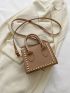 Mini Studded Decor Square Bag