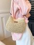 Patch Decor Straw Bag