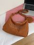 Letter Graphic Hobo Bag With Coin Purse