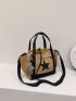 Star Pattern Shopper Bag Drawstring Design Tote Bag With Bag Charm