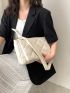 Quilted Detail Flap Square Bag