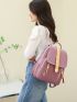 Buckle Decor Flap Backpack