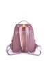 Buckle Decor Flap Backpack