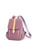 Buckle Decor Flap Backpack