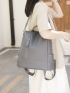 Litchi Embossed Zip Front Classic Backpack