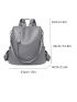 Litchi Embossed Zip Front Classic Backpack