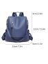 Litchi Embossed Zip Front Classic Backpack