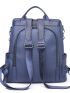 Litchi Embossed Zip Front Classic Backpack