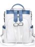 Metal Decor Stitch Detail Classic Backpack