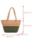 Two Tone Shoulder Tote Bag