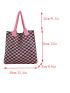 Checkered Pattern Crochet Bag