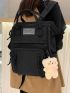 Letter Patch Pocket Front Backpack