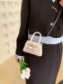 Mini Bow Decor Chain Strap Flap Square Bag