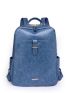 Blue Classic Backpack Metal Decor Fashion Backpack